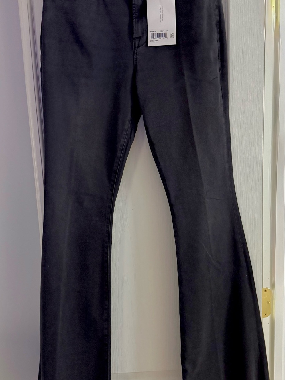 Frame Denim Black Flare Jeans